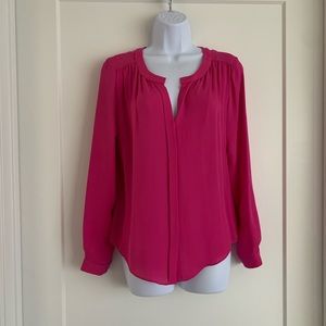 Fuschia silk shirt, bright and beautiful
